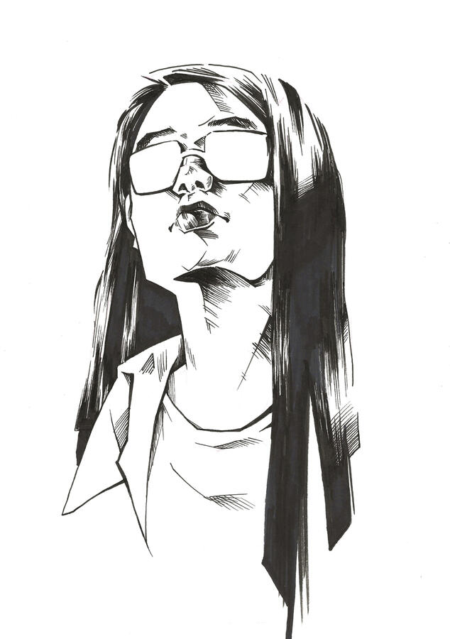 selfportrait ink
